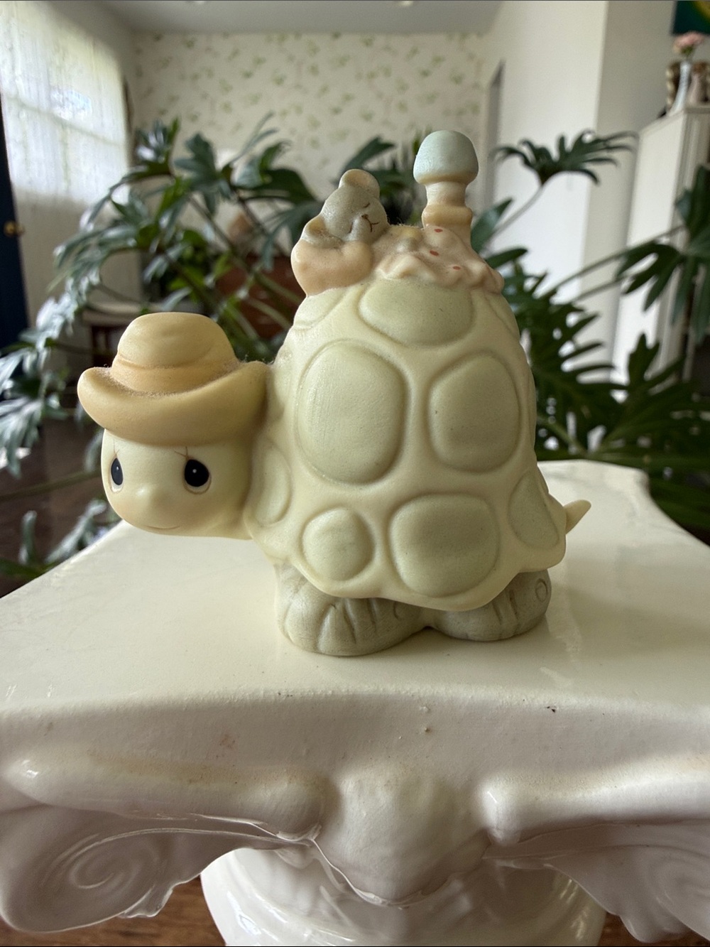 God Bless Our Home Precious Moments Green Turtle Figurine - 1994